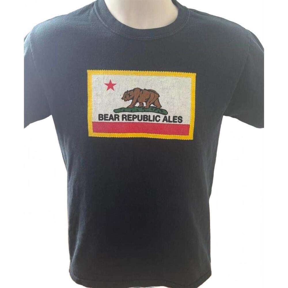 CALIFORNIA‎ REPUBLIC MENS SMALL T SHIRT SONOMA COUNTY ALES  BLACK